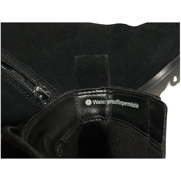Blondo Black Waterproof Suede Leather Buckle Ankle Boots Booties Size 10 - Picture 11 of 14
